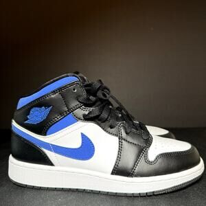 Size 5 - Nike Air Jordan 1 Mid GS Racer Blue Men's Shoes